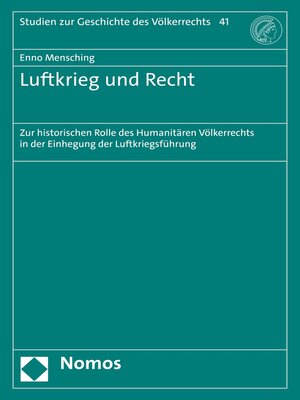 cover image of Luftkrieg und Recht